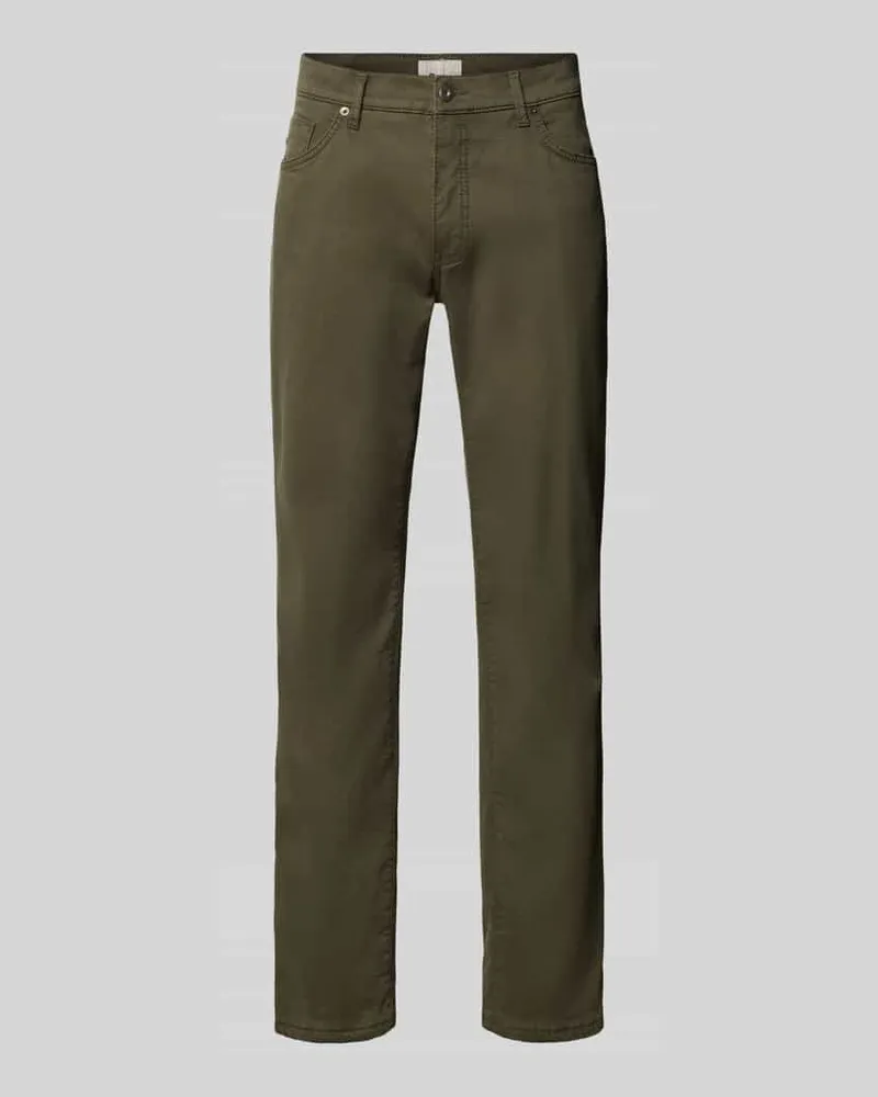 Brax Regular Fit Weite Hose aus Baumwoll-Mix mit Lyocell-Anteil Oliv