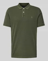 Marc O'Polo Regular Fit Poloshirt mit Label-Stitching Oliv