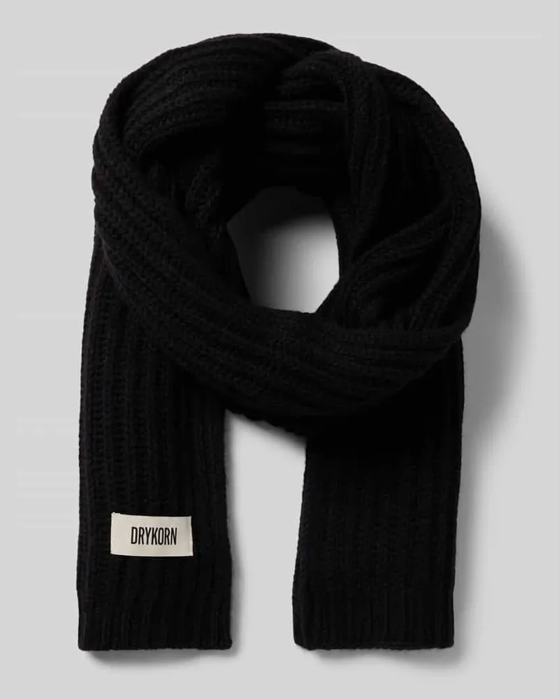Drykorn Schal mit Label-Detail Modell 'CRONICA Black