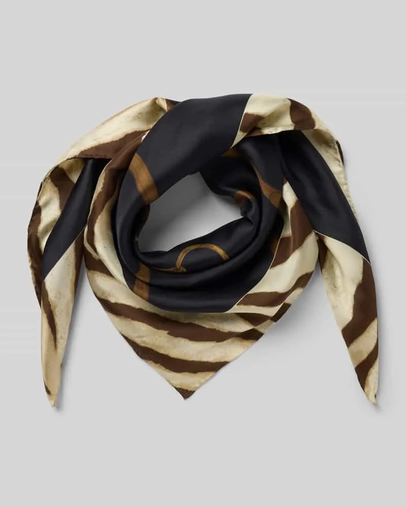 Ralph Lauren Seidenschal mit eingefassten Abschlüssen Black