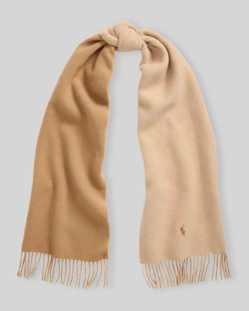 Ralph Lauren Schal mit Fransenabschluss Camel