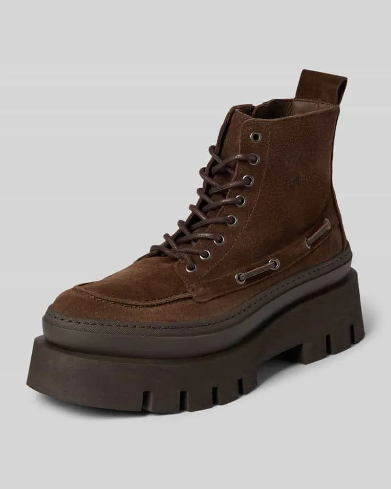 Copenhagen Boots aus Leder mit Plateausohle Modell 'CPH697 Dunkelbraun