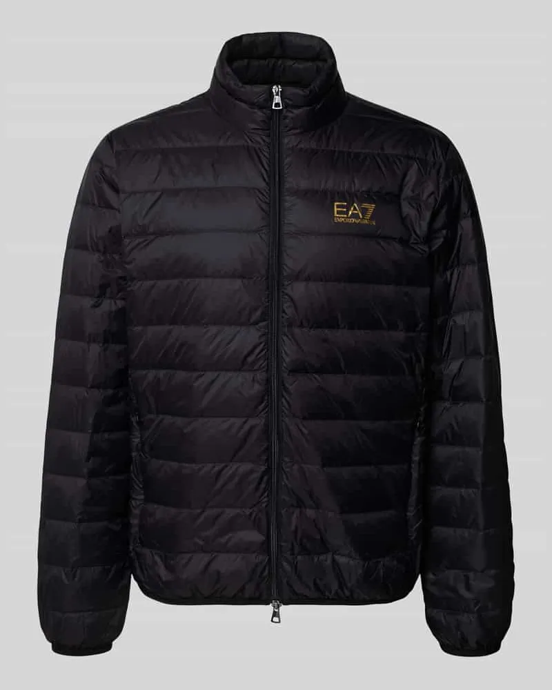 EA7 Daunenjacke mit Label-Print Modell 'TRAIN CORE Black