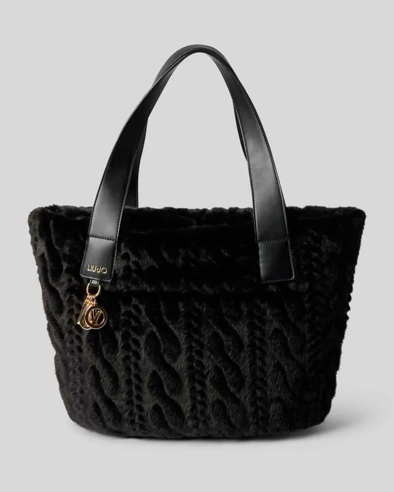 Liu Jo Tote Bag mit Kunstfellbesatz Black