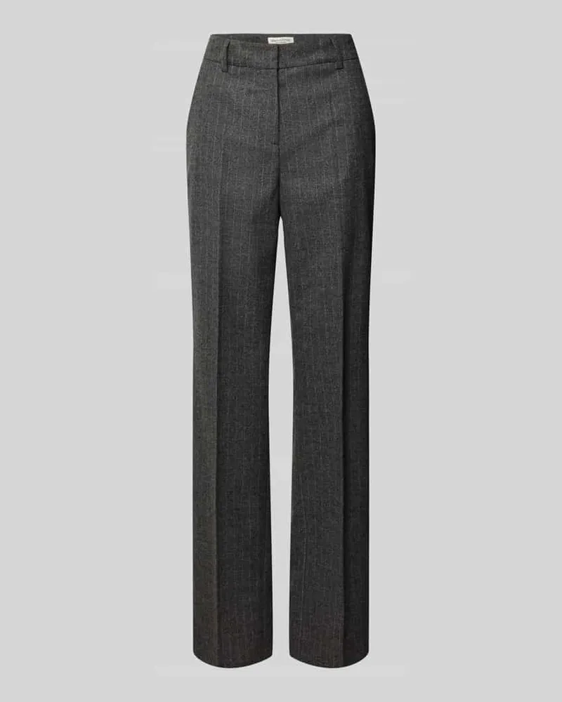 Marc O'Polo Schmale Hose aus Woll-Mix Mittelgrau