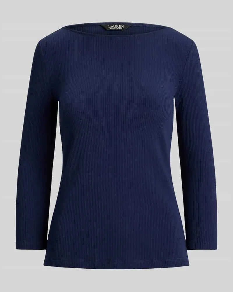Ralph Lauren Strickshirt mit 3/4 Arm aus Baumwoll-Mix Marine