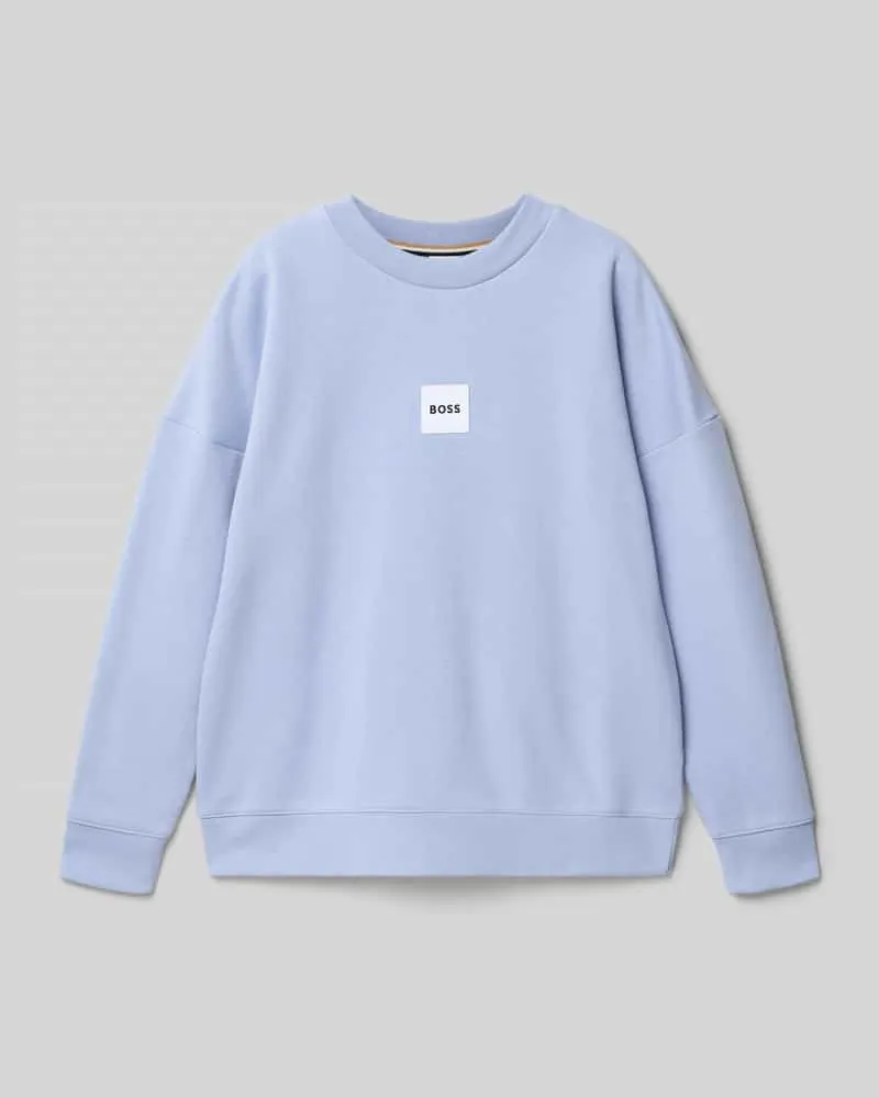 HUGO BOSS Regular Fit Sweatshirt aus Baumwoll-Mix Bleu