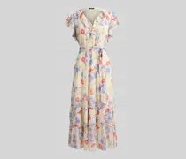Tailliertes Midikleid mit Volants