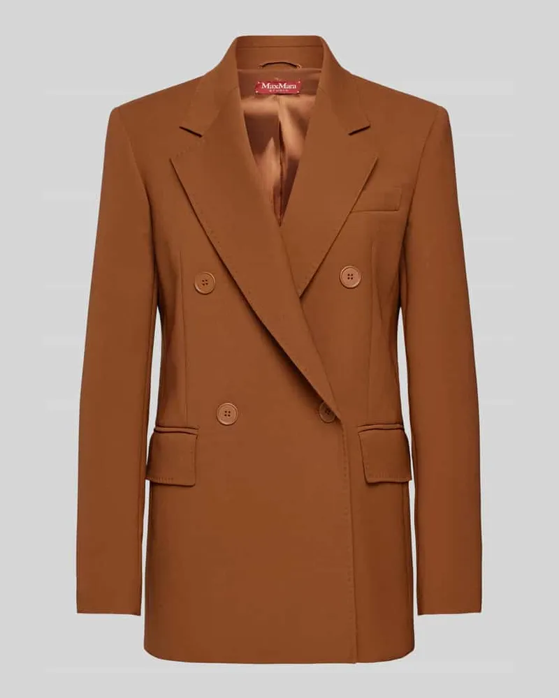 Max Mara Blazer mit Reverskragen Modell 'LAMELLA Cognac