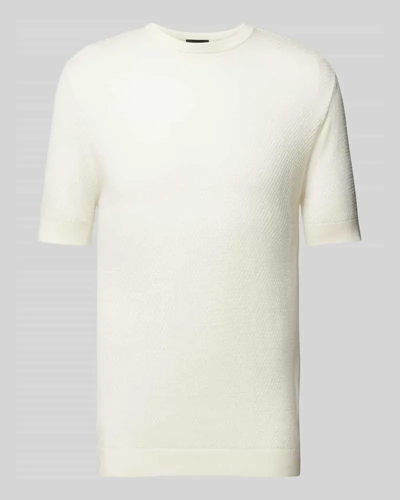 Emporio Armani T-Shirt mit Strukturmuster Sand