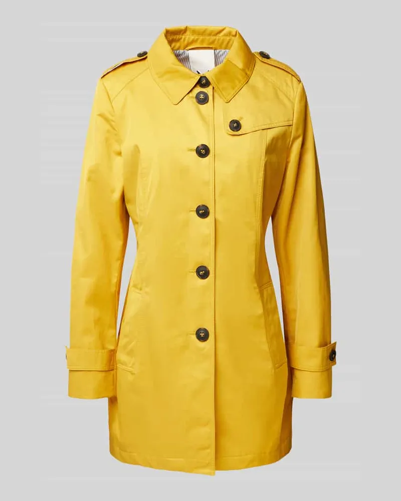Fuchs Schmitt Trenchcoat mit Leistentaschen Gelb
