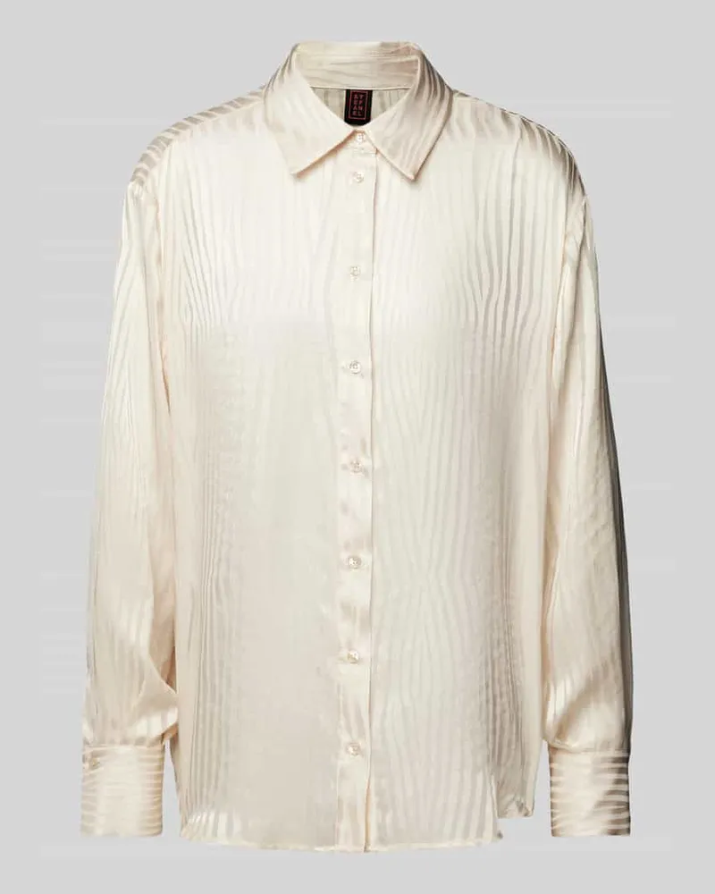 Stefanel Bluse mit Streifenmuster Modell 'DEVORE Offwhite