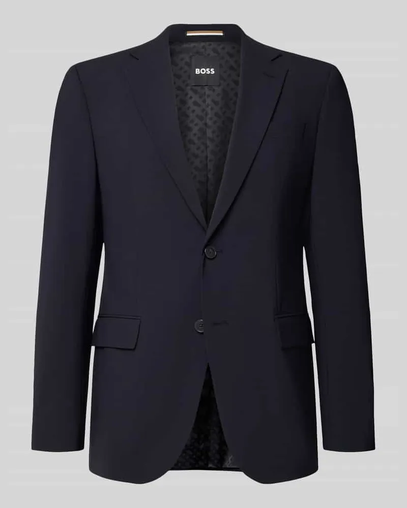 HUGO BOSS Regular Fit Anzugsakko aus Schurwoll-Mix Modell 'H-Jasper-MM-C-NF Blau