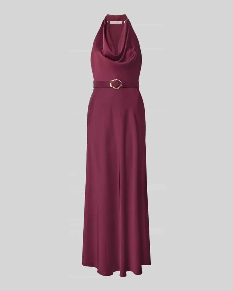 Rinascimento Abendkleid mit Neckholder Dunkelrot
