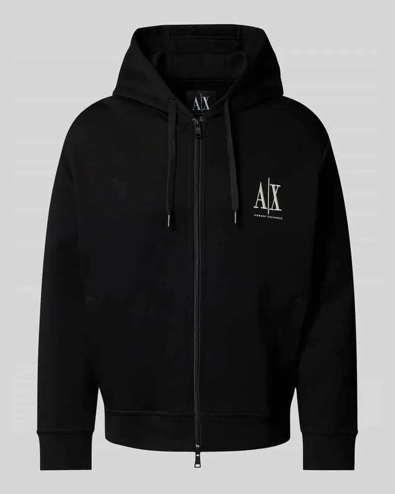 Armani Exchange Sweatjacke mit Kapuze Black