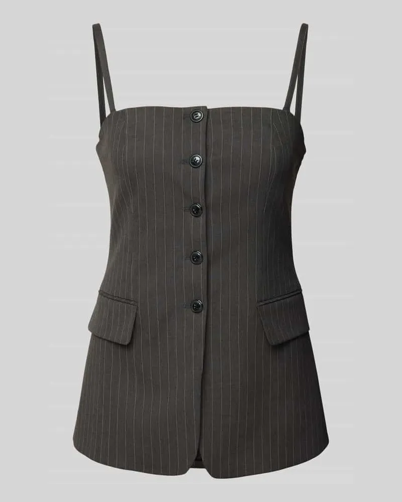 HUGO BOSS Top mit Spaghettiträger Modell 'Asiane Dunkelgrau