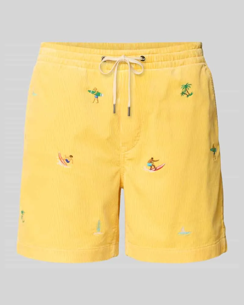 Ralph Lauren Classic Fit Shorts mit elastischem Bund Gelb