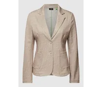 Slim Fit Blazer mit Label-Muster