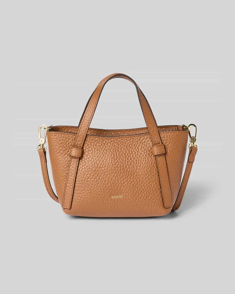 Abro Handtasche mit Label-Detail Modell 'COSMO Cognac