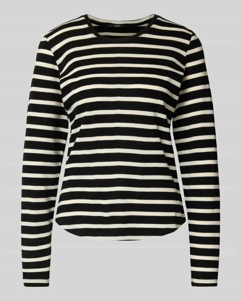 Lanius Longsleeve aus Schurwolle mit Rundhalsausschnitt Offwhite