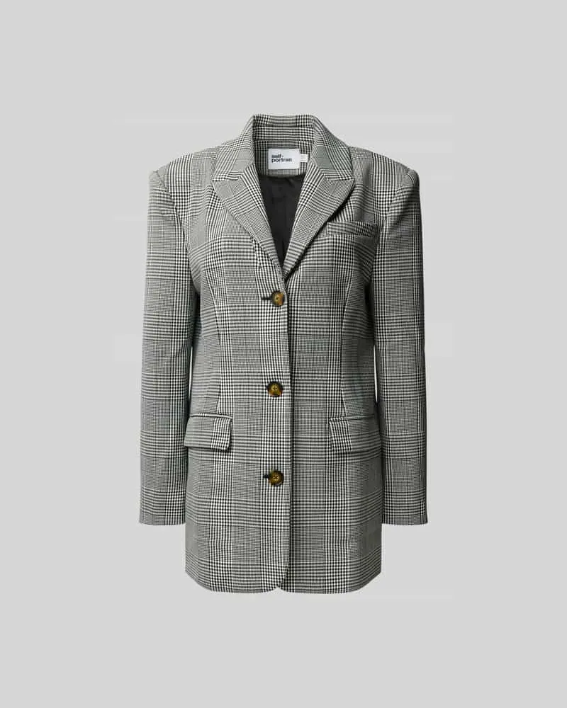 Self-Portrait Blazer mit Pattentaschen Black