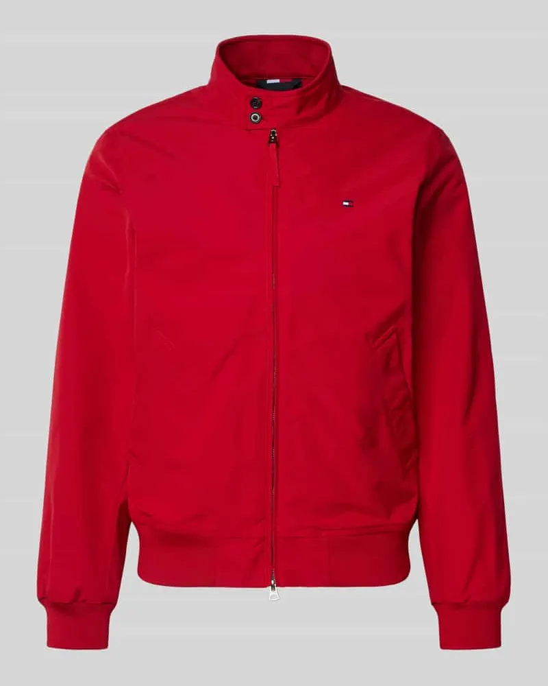 Tommy Hilfiger Relaxed Fit Blouson mit Logo-Stitching Rot