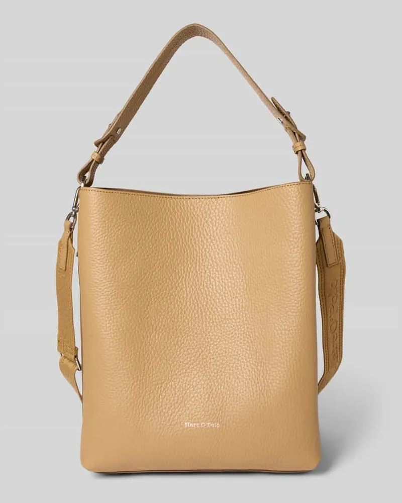 Marc O'Polo Henkeltasche aus genarbtem Rindsleder Camel