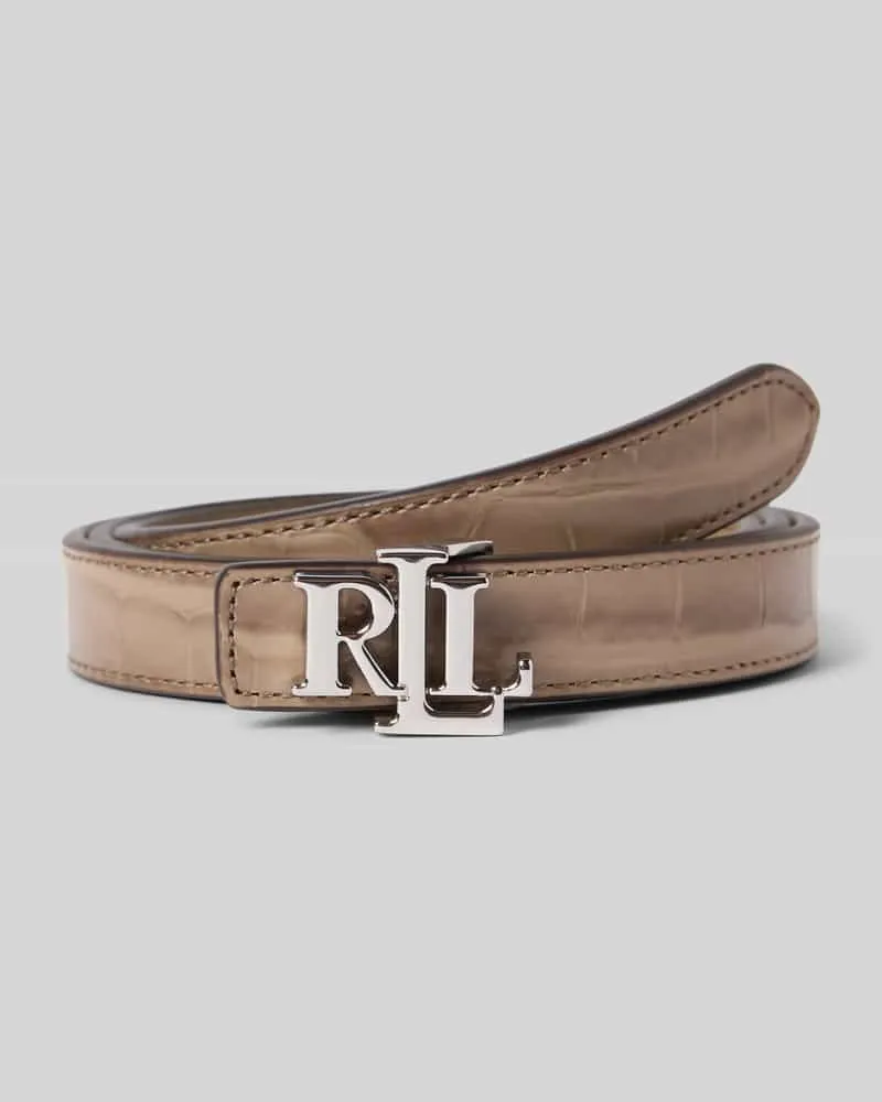 Ralph Lauren Gürtel aus Rindsleder mit Label-Applikation Taupe