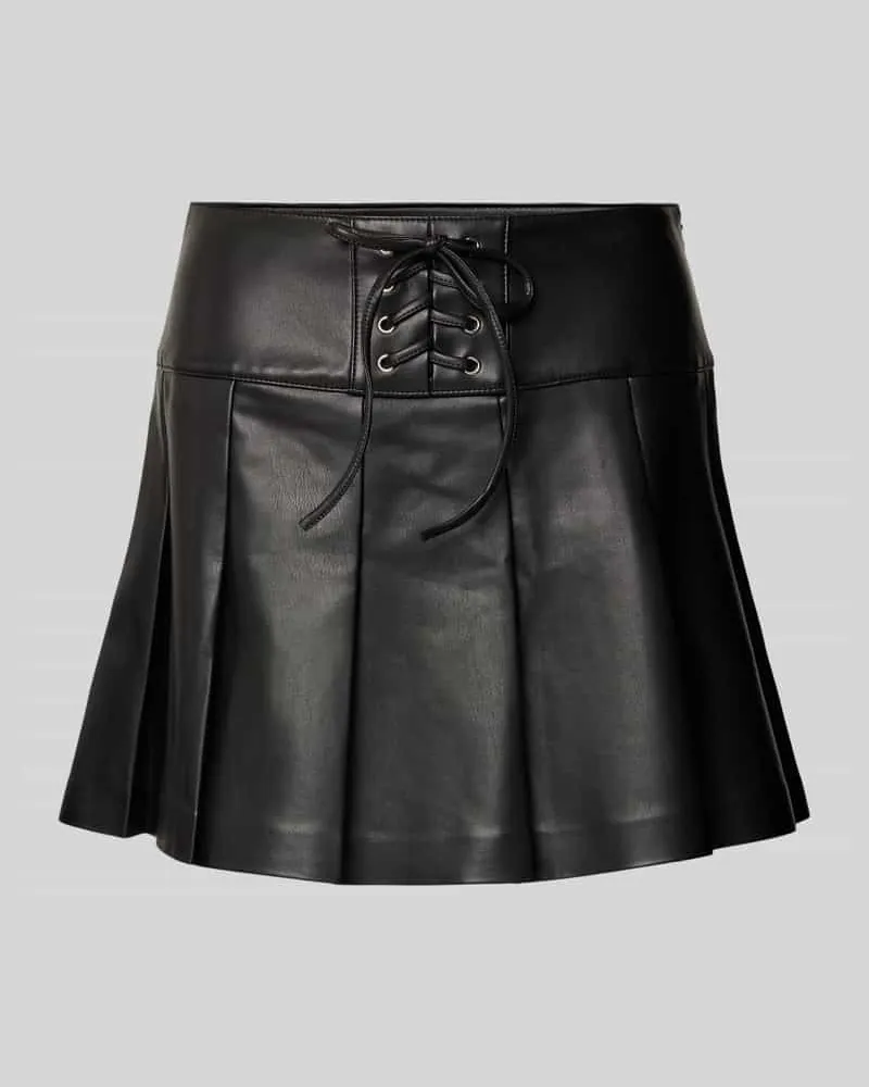 Guess Minirock in Leder-Optik Modell 'EMERY PLEATED SKIRT Black