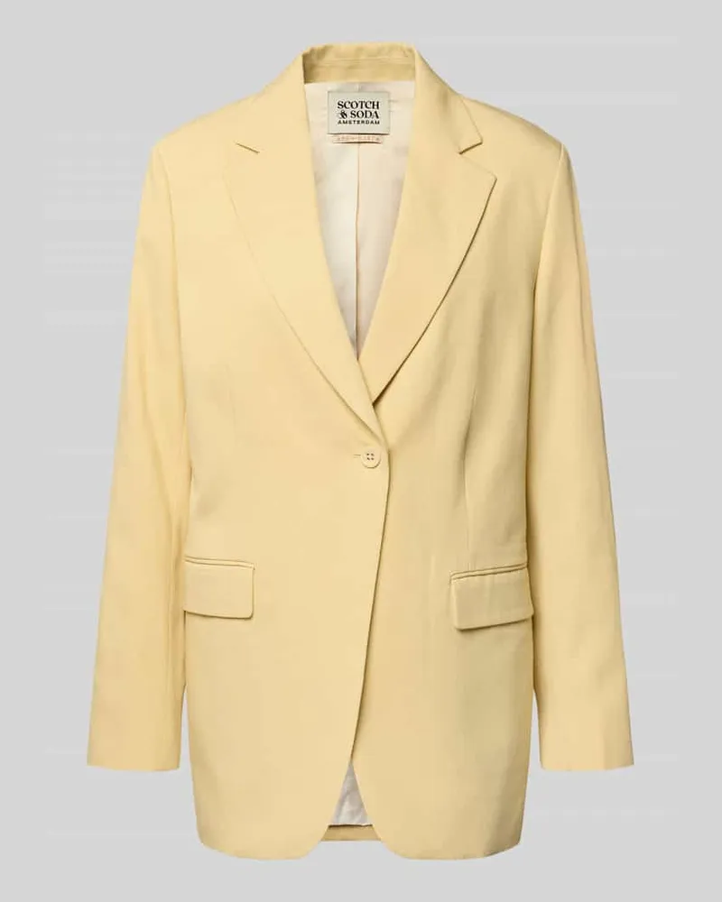 Scotch&Soda Relaxed Fit Blazer mit Pattentaschen Hellgelb