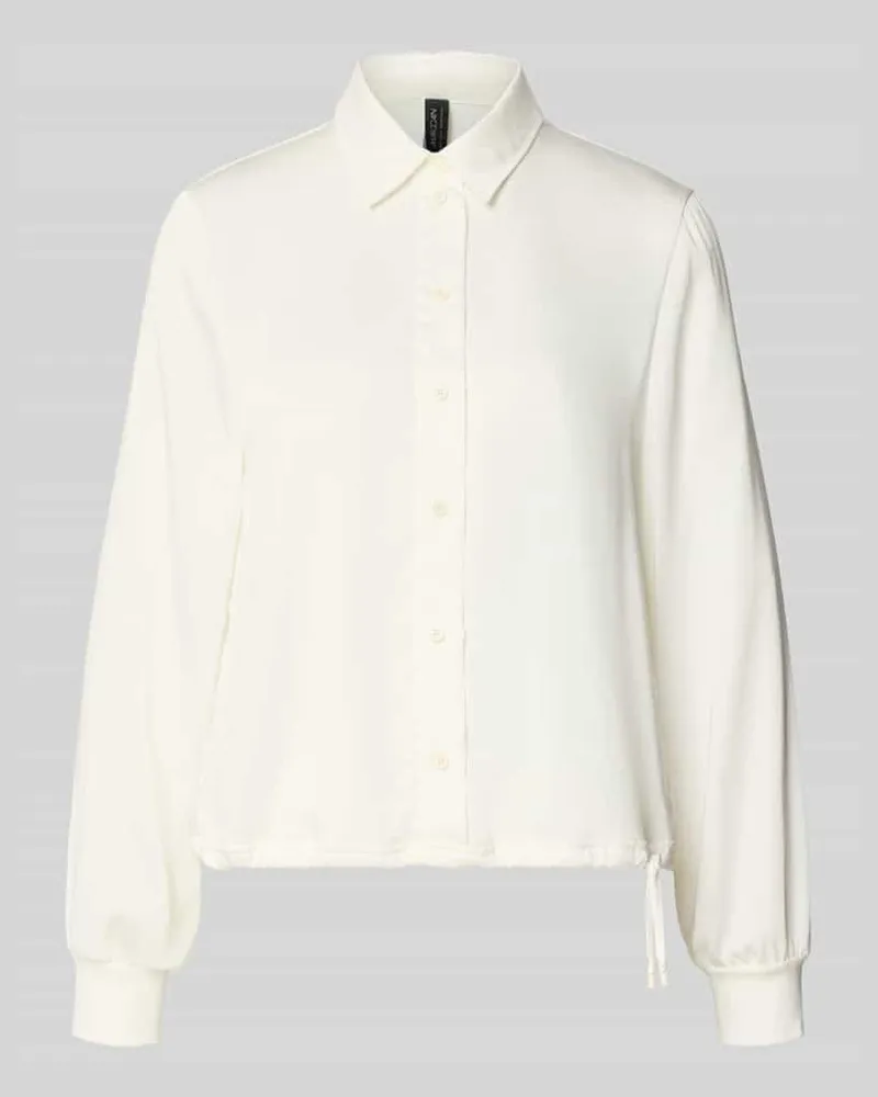 Marc Cain Regular Fit Bluse mit Tunnelzug Offwhite