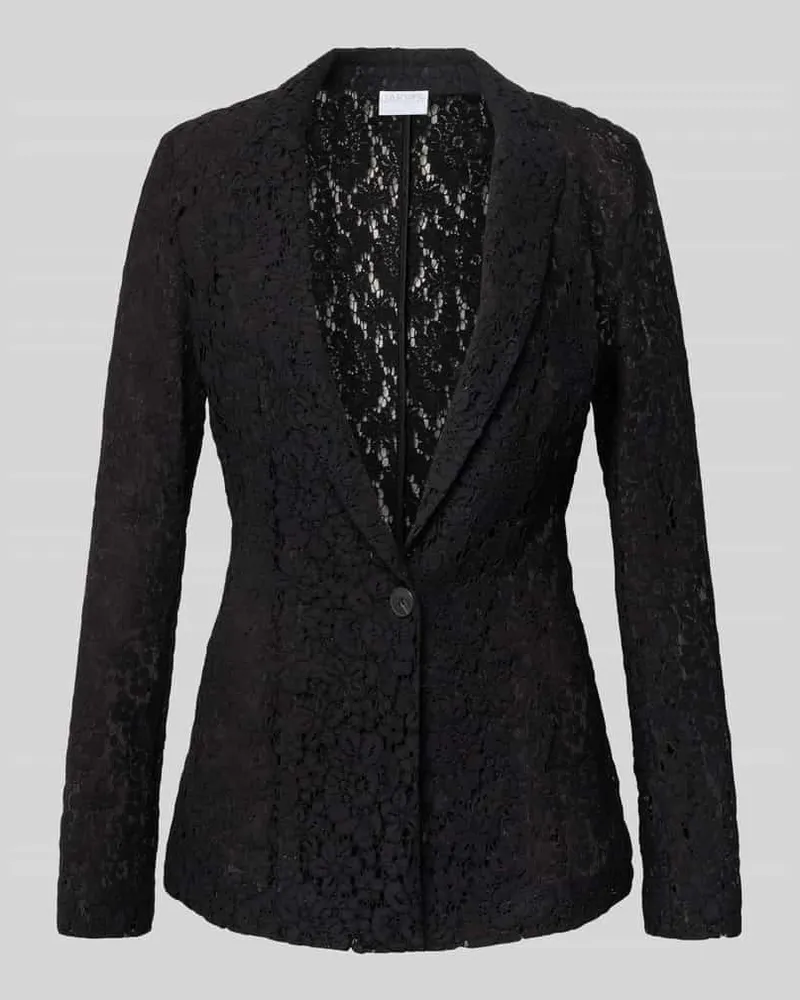 JAKE*S Blazer mit Häkelspitze Black