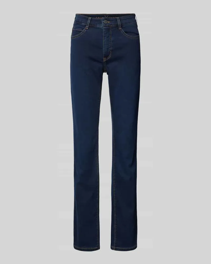 MAC Jeans Bootcut Fit Jeans mit Kontrastnähten Modell 'DREAM Dunkelblau