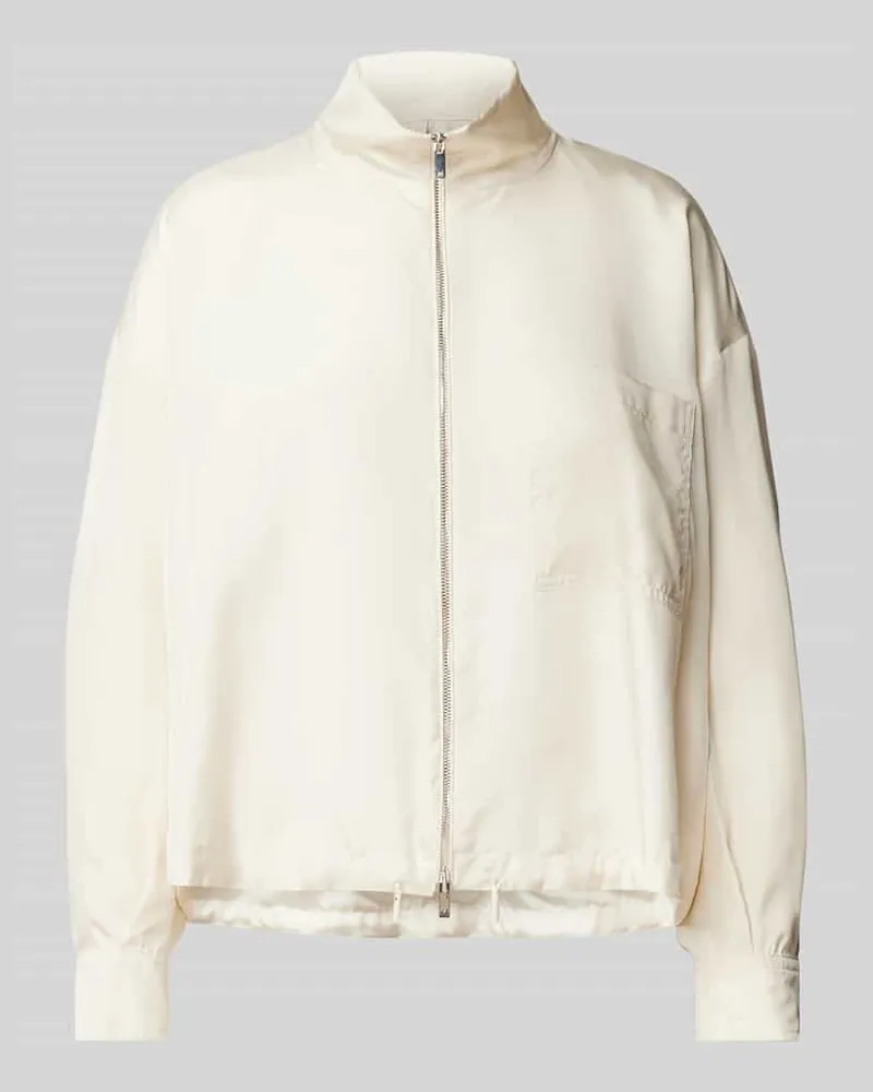 MARELLA Seidenjacke mit Stehkragen Modell 'PRESIDE Offwhite