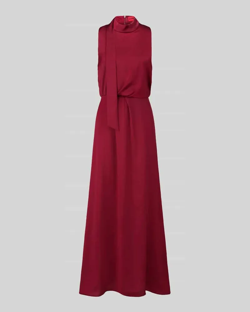 HUGO BOSS Maxikleid mit Drapierung Modell 'Kedina-1 Dunkelrot