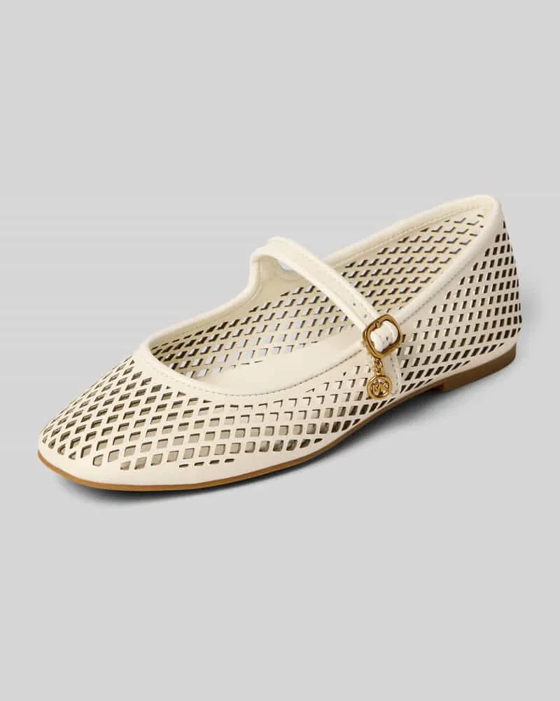 Michael Kors Ballerinas aus echtem Leder Modell 'NELLIE Offwhite
