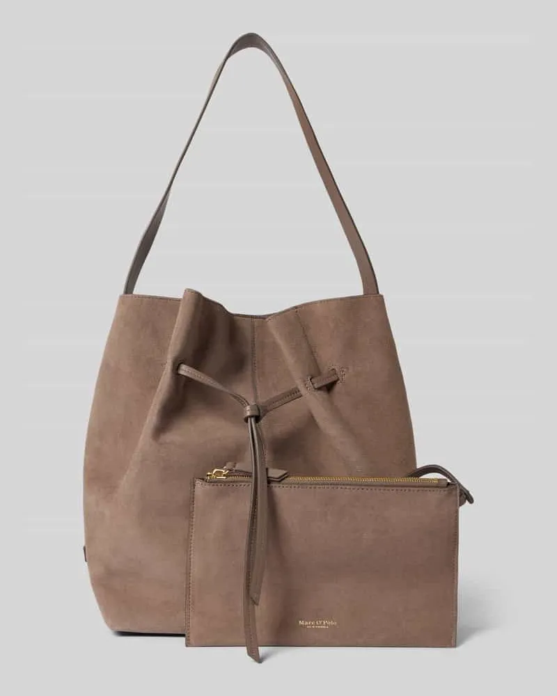 Marc O'Polo Umhängetasche aus echtem Kalbsleder Hellbraun