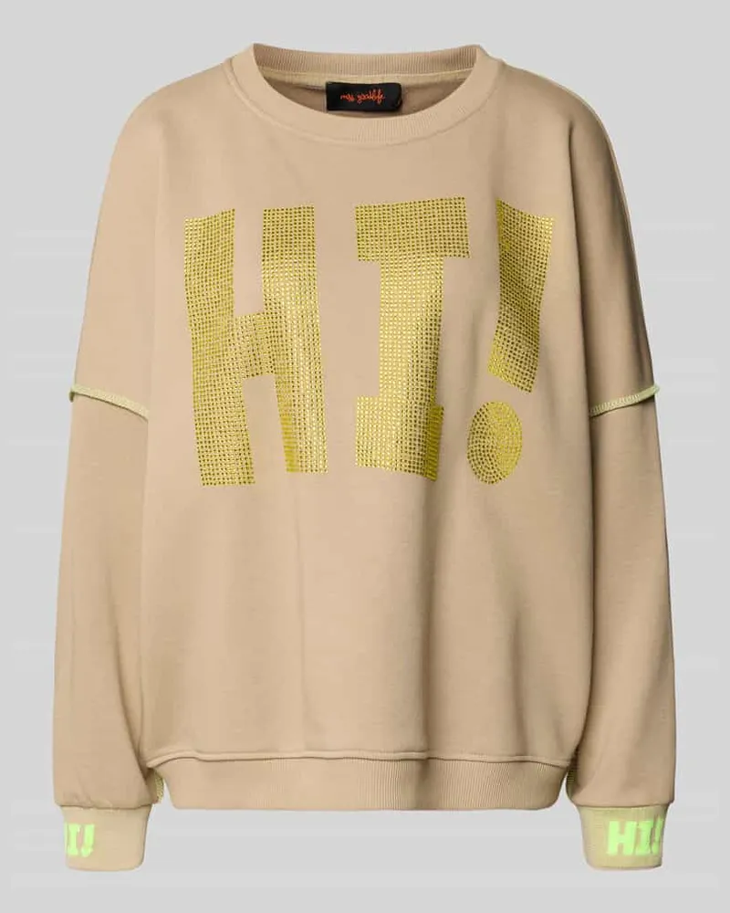 Miss Goodlife Oversized Sweatshirt mit Label-Detail Sand