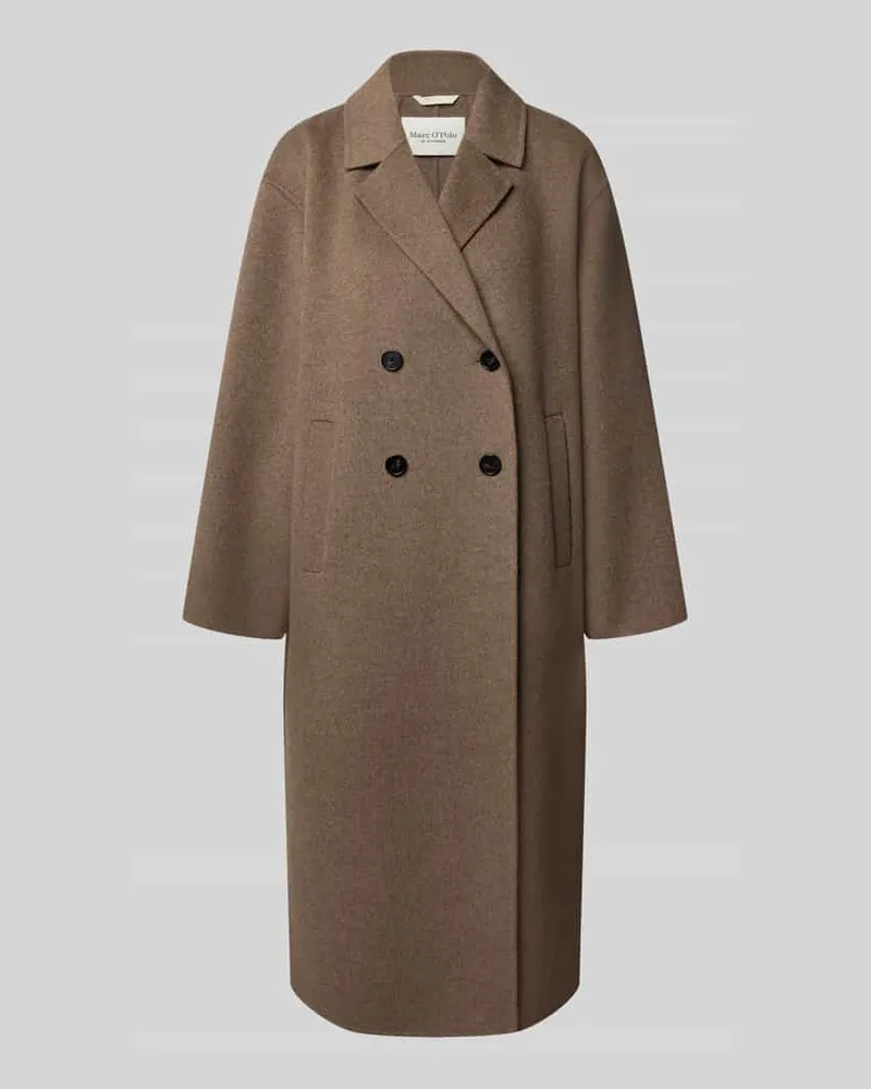 Marc O'Polo Relaxed Fit Mantel aus Woll-Mix Taupe
