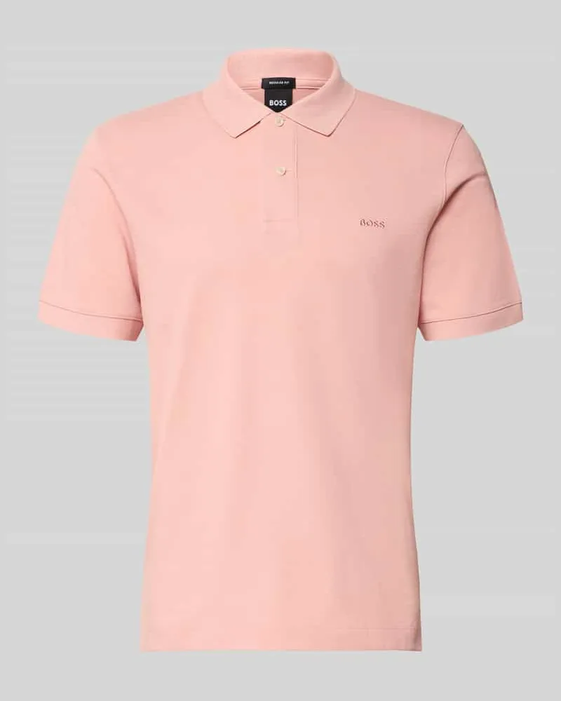 HUGO BOSS Regular Fit Poloshirt aus reiner Baumwolle Modell 'PALLAS Rosa
