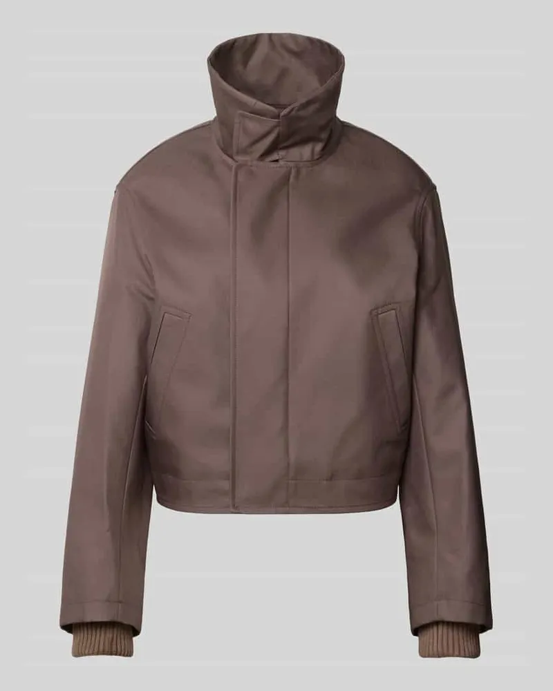 Victoria Beckham Jacke aus reiner Baumwolle Mittelbraun