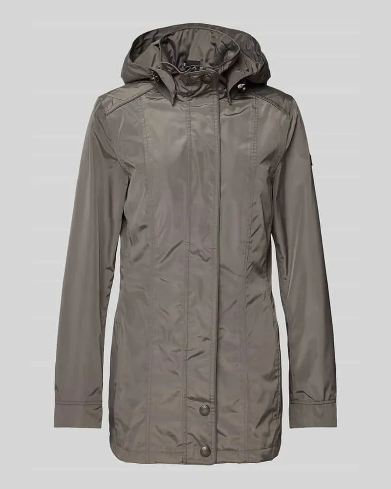 Wellensteyn Shaped Fit Funktionsjacke mit abnehmbarer Kapuze Dunkelgrau