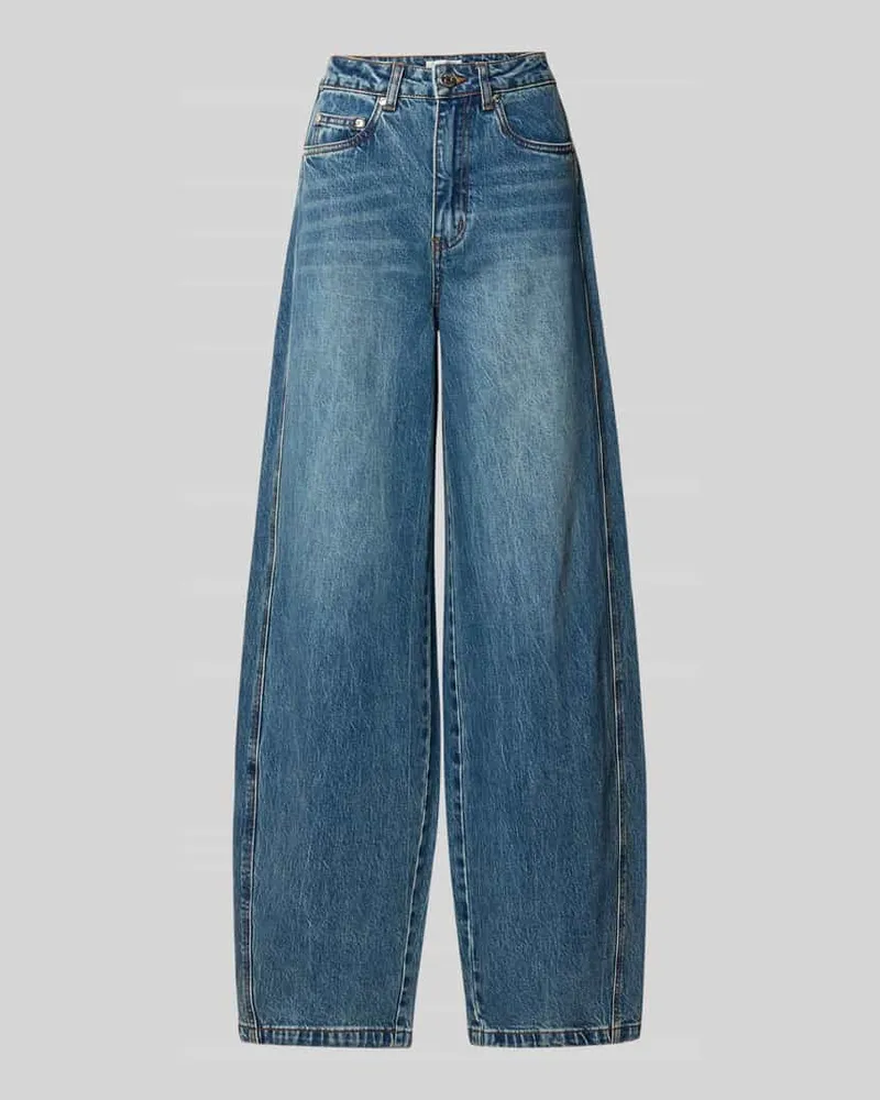 Gestuz Barrel Fit Jeans aus Baumwoll-Mix Modell 'Melu Blau