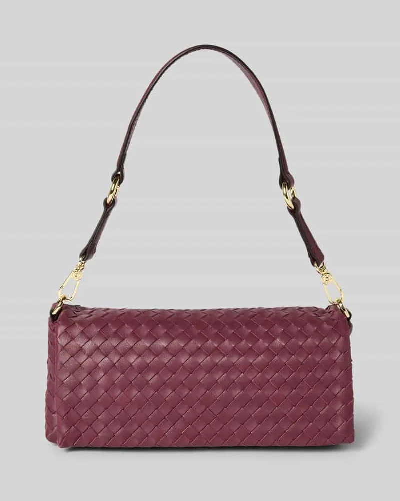 Abro Handtasche mit abnehmbarem Tragehenkel Modell 'MILA Dunkelrot