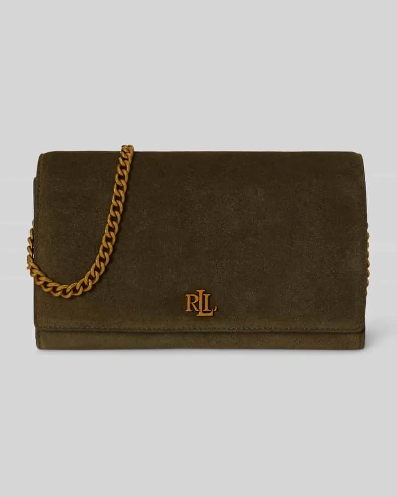 Ralph Lauren Umhängetasche aus echtem Leder mit abnehmbarer Schulterkette Dunkelgruen