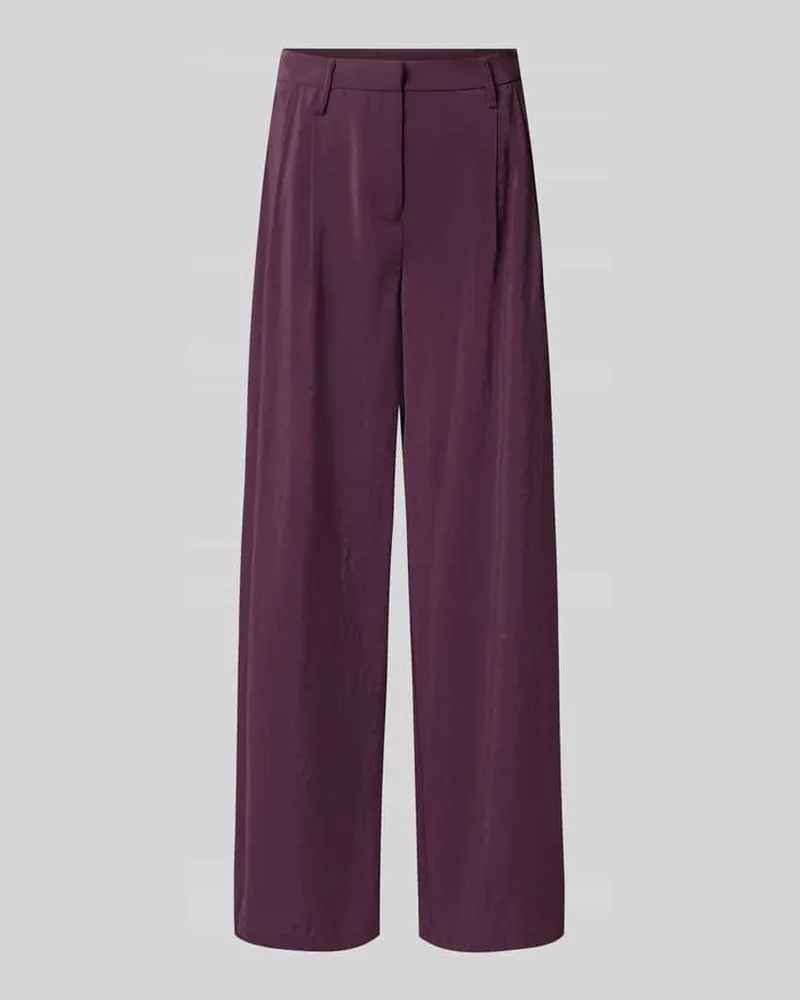 Stefanel Wide Fit Hose mit Bundfalten Lila