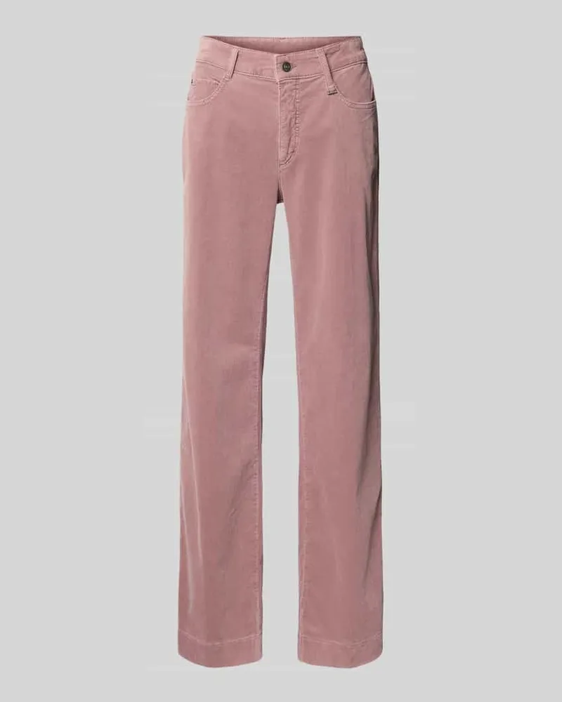 MAC Jeans Cordhose mit weitem Bein und Eingrifftaschen Rose