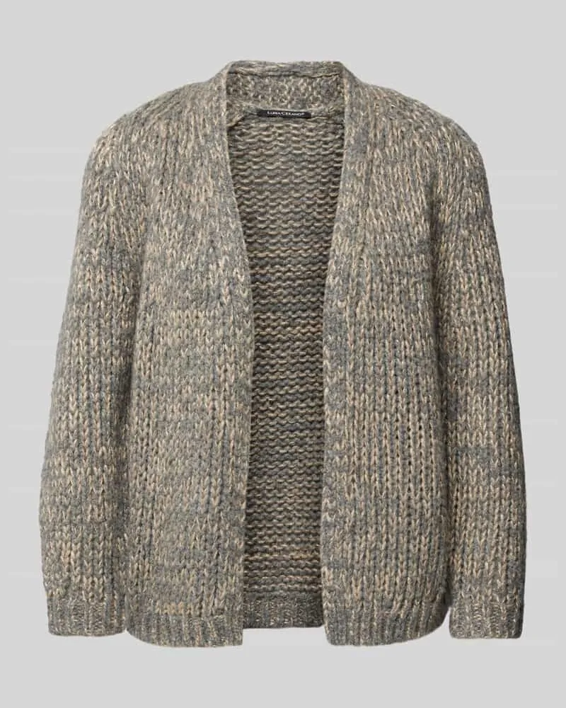 Luisa Cerano Cardigan mit offener Vorderseite Mittelgrau