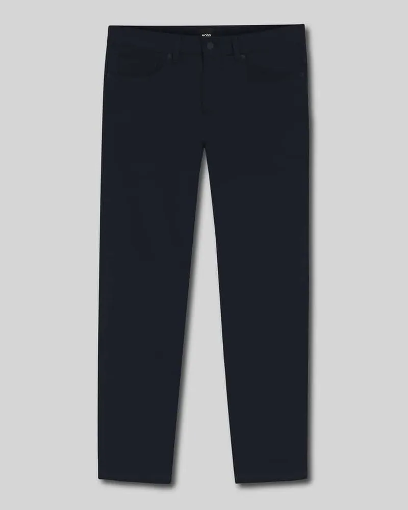 HUGO BOSS Slim Fit Hose aus Baumwoll-Mix Modell 'DELAWARE5 Marine