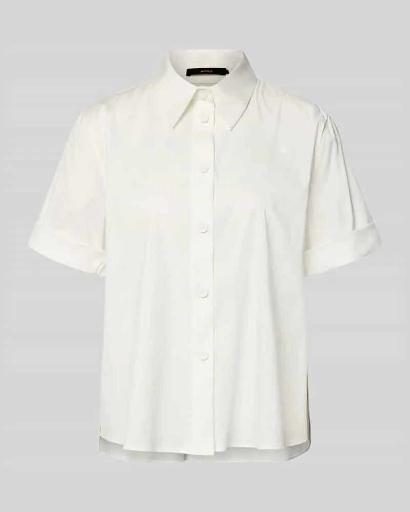 windsor. Bluse mit verlängertem Rücken und Kentkragen Offwhite